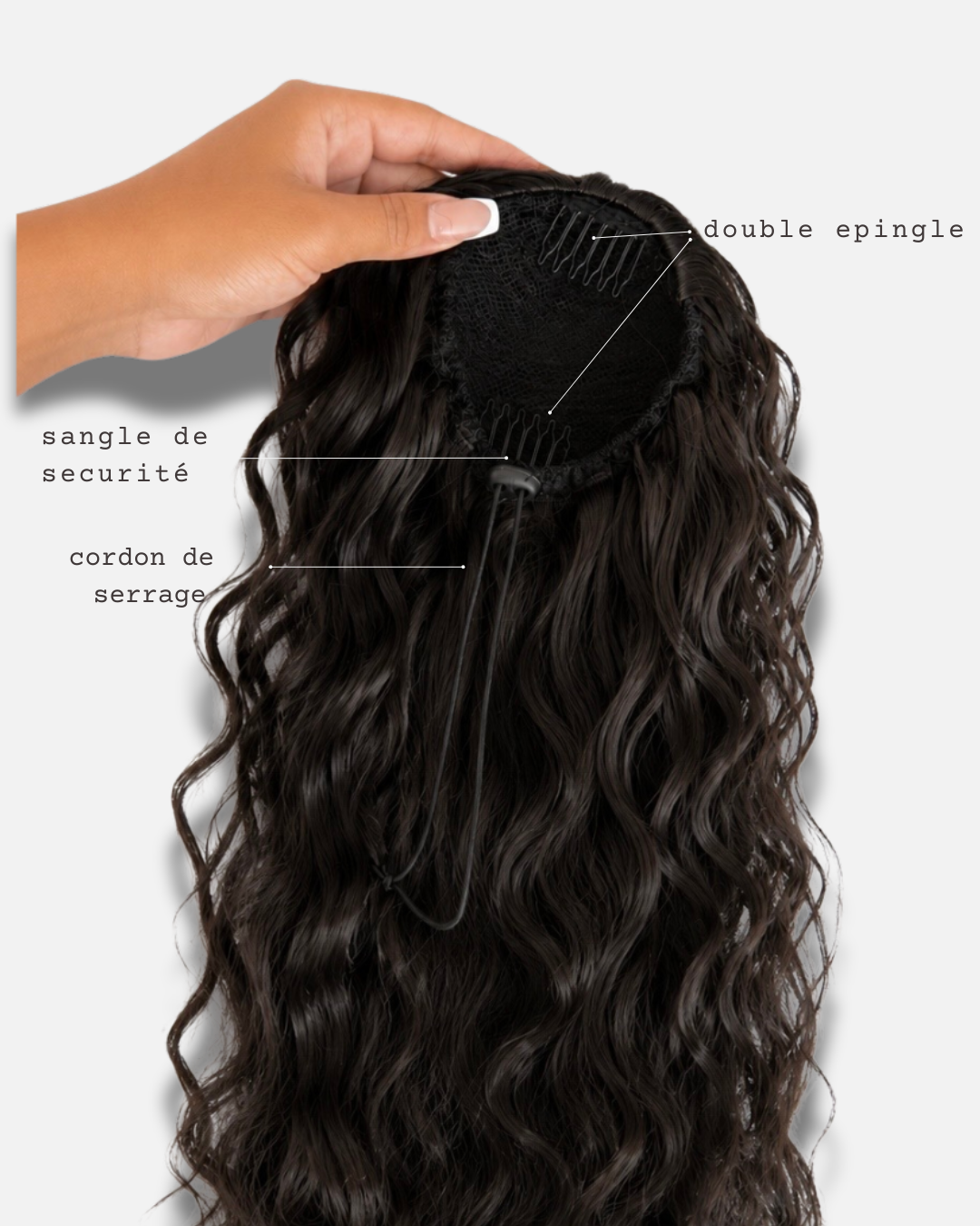 28-inch Drawstring Ponytail - The Water Wave
